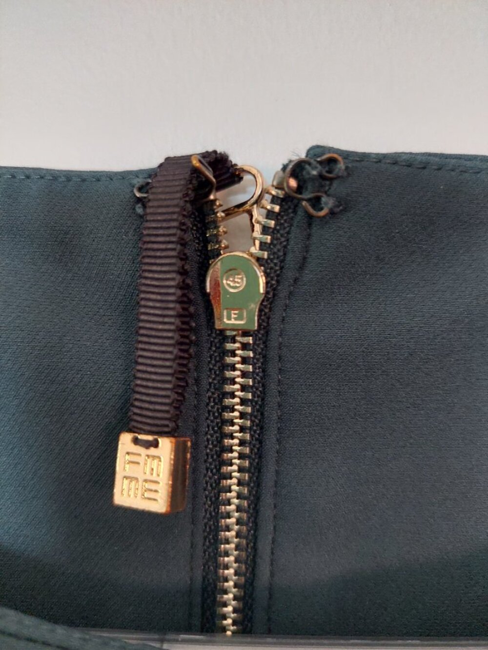 Sandra Angelozzi Dress Size 34/US 2 Tailored Dark Green Sheath Work Office - Picture 3 of 10